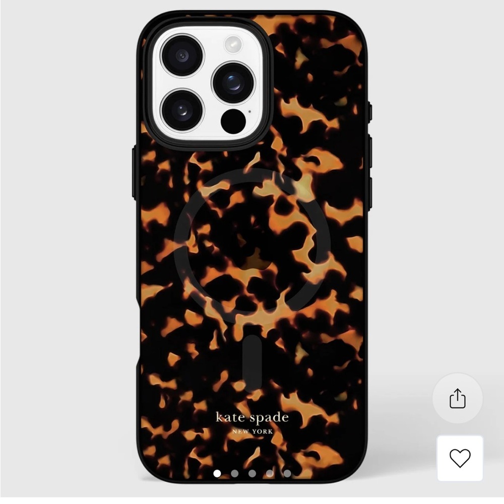 Kate Spade Black and Brown Tortoise iPhone 13 Case